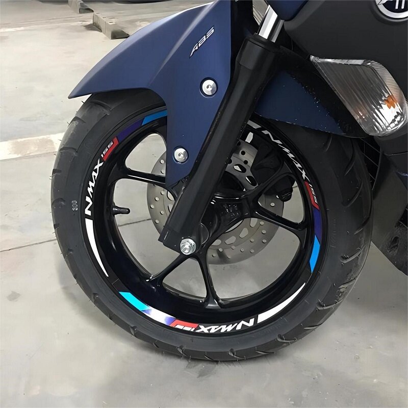 Motorcycle Accessories Reflective Wheel Tire Modification Sticker Hub Waterproof Decals Rim Stripe Tape For NMAX155 Scooter