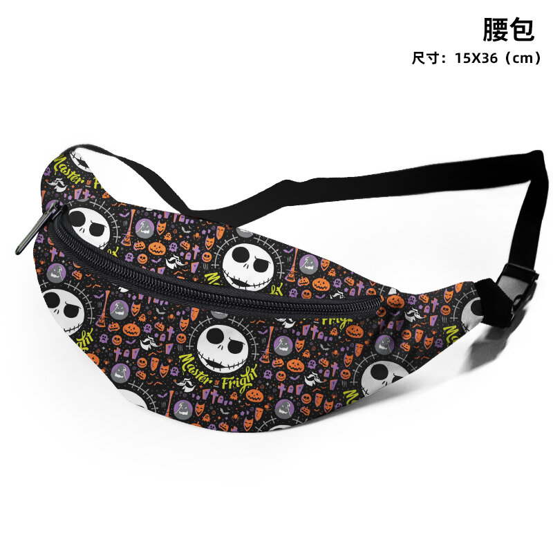 Disney Nightmare Before Christmas Y5541 Anime Chest Bags Cartoon Customized Shoulder Waist Bag Casual Tote Storage Unisex Gift