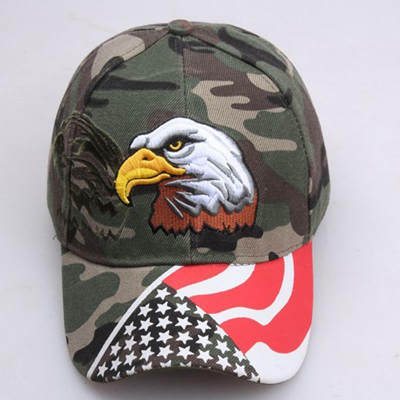 Flag Baseball Caps Comfortable Eagle And Flag Duck Tongue Trucker Hat Unisex Patriotic Embroidered Sunscreen Hat Adjustable