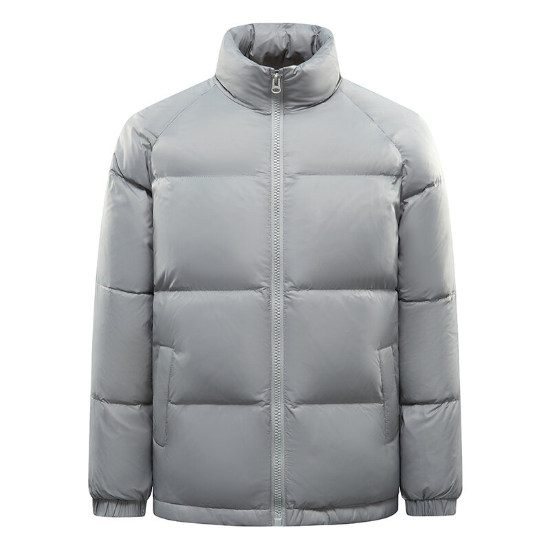 남성용 다운 파카 재킷, 따뜻한 파카, 두꺼운 덕 다운 재킷 코트, 방수 포켓 재킷, 가을 겨울