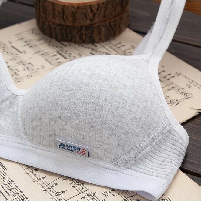 Soft Full Cotton Bra Non-wired Bras Bralette Seamless Push Up 32-38 A B Cup Sleep Sport Girl Innerwear