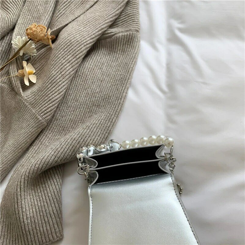 Dompet Koin Luxury Designer ผู้หญิงกระเป๋าสะพายพาดลำตัวขนาดเล็กสแควร์ Tassen Dames แฟชั่นลิปสติกกระเป๋า Mini Chain กระเป๋าถือสะพายไหล่
