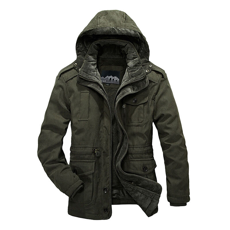 เสื้อแจ็คเก็ตผ้าขนแกะหนาสำหรับผู้ชาย, เสื้อแจ็คเก็ตผ้าขนแกะไซส์ใหญ่ TF1358 4XL สำหรับฤดูหนาว