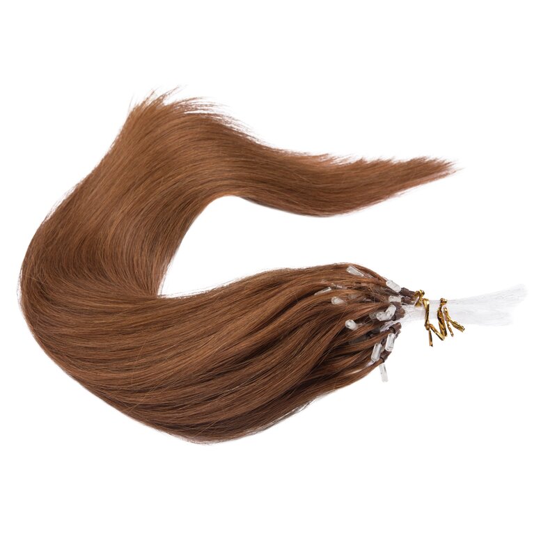 Straight Micro Loop lenza Remy Mirco Beads estensione dei capelli umani 100% veri capelli umani capelli naturali invisibili per le donne