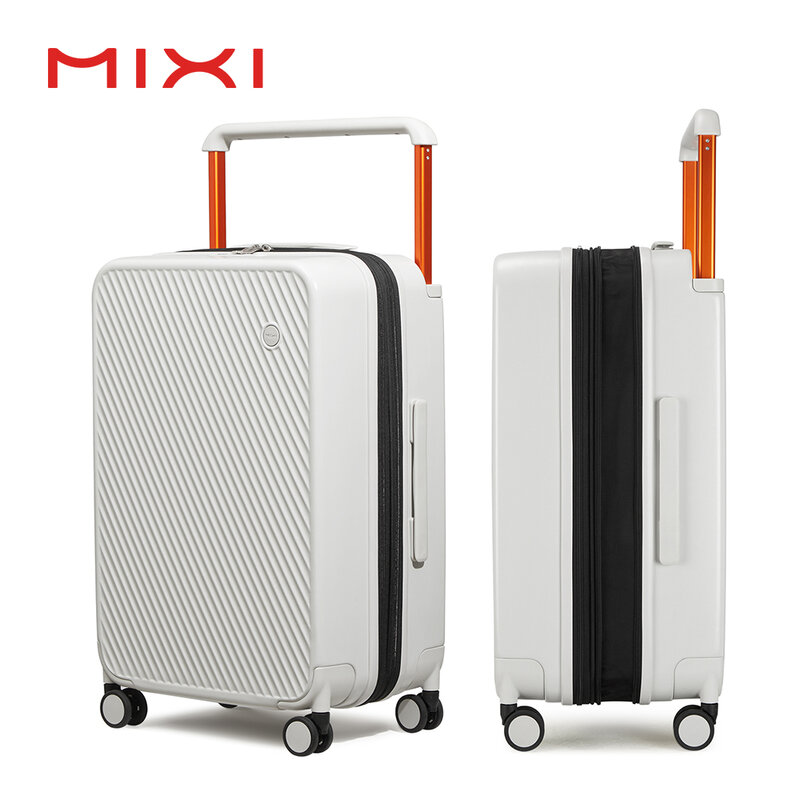MIXI-equipaje de mano expandible, maletas de viaje ligeras de gran capacidad, mango ancho, ruedas giratorias, bloqueo TSA, 20 y 24 pulgadas