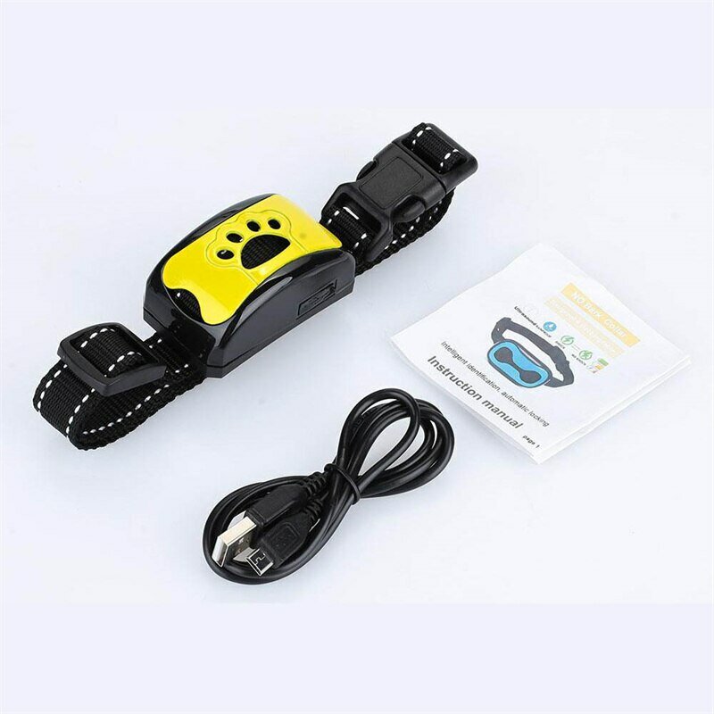 Электрический Ультразвуковой ошейник для дрессировки собак, антилай с вибрацией и USB, автоматический ошейник для дрессировки собак