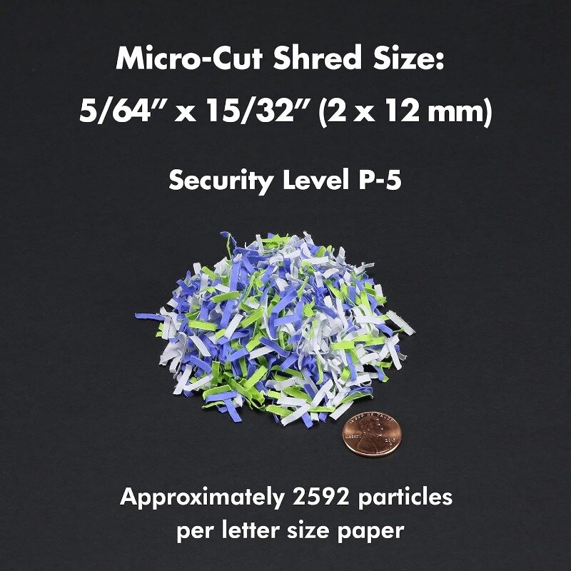 Aurora Paper Shredder, Alimentação Automática, Alta Segurança, Micro-Cut, Grade Comercial, Grau 200 folhas, 60 Minutos Nível de Segurança, P-5