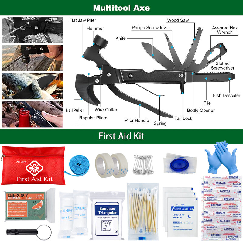 Kit de Primeiros Socorros Militar, Conjunto Completo, Molle Outdoor Gear, Kits De Emergência, Camping, Caminhadas, Aventuras, Trauma Bag