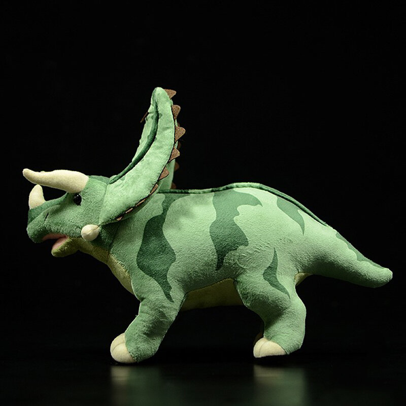 Jouet en peluche de dinosaure réaliste pour enfant, animal en peluche doux, triceratops, pentagons, hauteur 32 cm, 38cm
