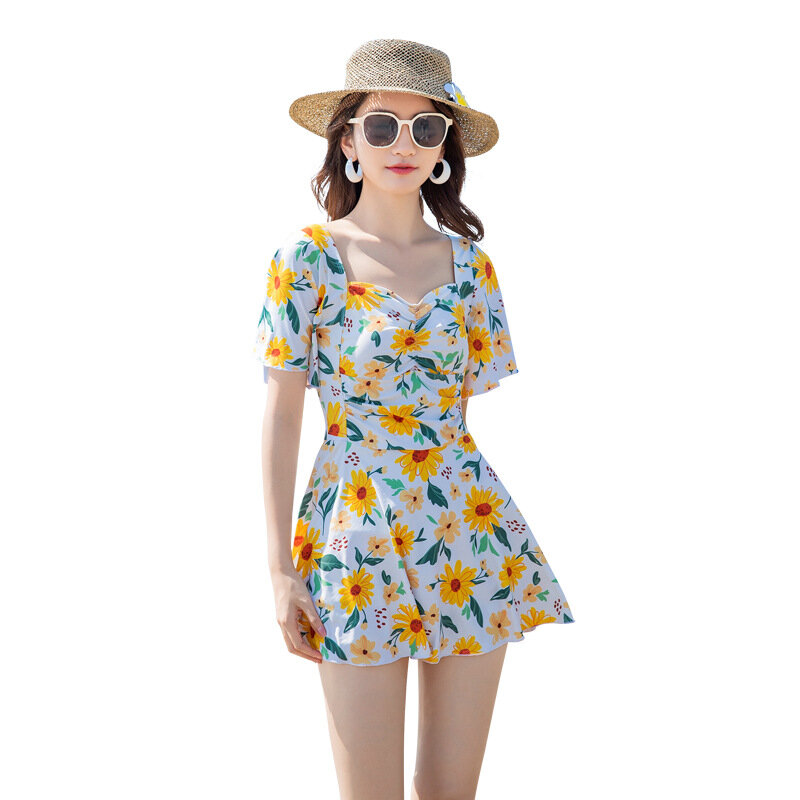 Baju renang gadis peri angin, Rok tipis, pantai seksi satu potong, hari bunga kecil, musim semi, baru, 2024