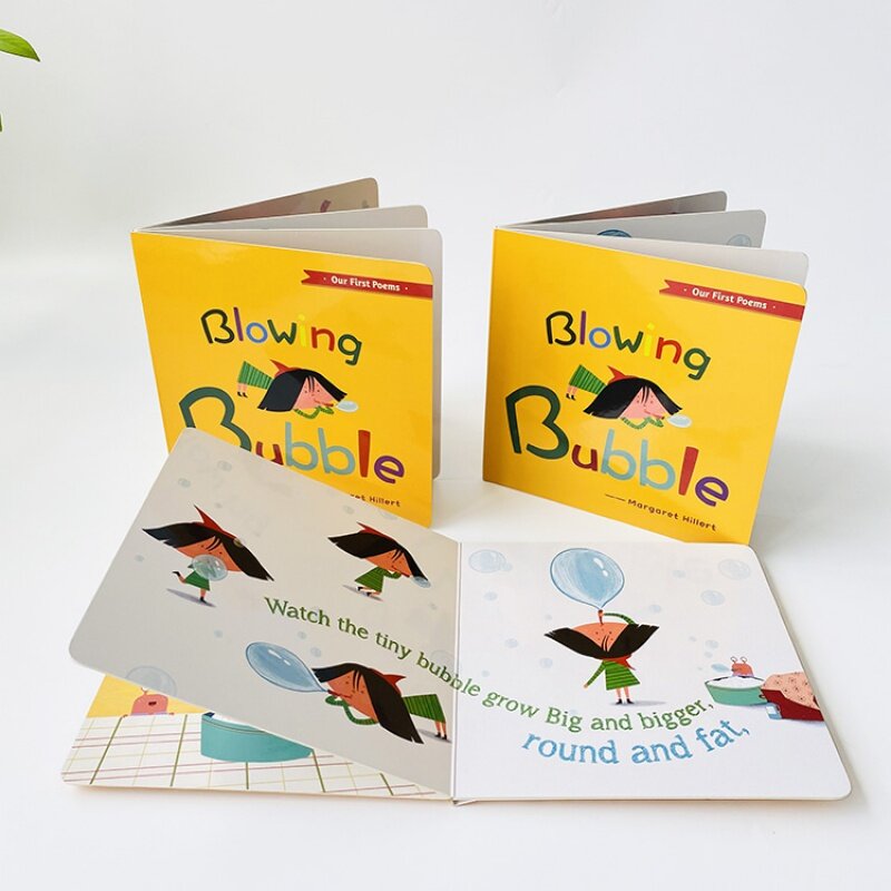 Customizável Humidy Proof Cardboard Hardcover Book Printing Service Board Histórias Crianças Toddler Books, Custom Wholesale