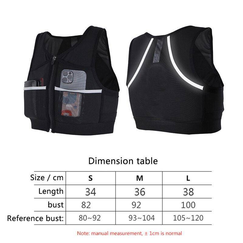 Trail Running Chest Bag Reflective Cross-country Marathon Hydration Vest Breathable Jogging Kettle Knapsack for Cycling Hiking