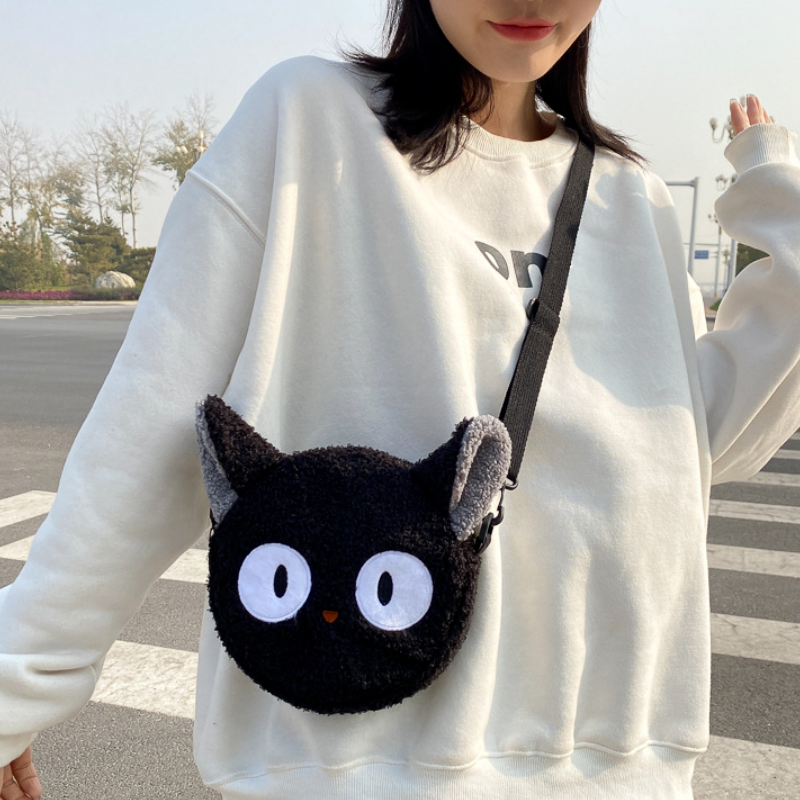 Bolsa de ombro feminina de pelúcia cartoon, bolsa tiracolo kawaii, pequeno telefone e bolsa, estilo japonês, nova, 2022