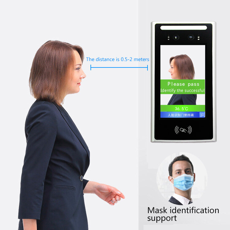7 polegadas equipamento de reconhecimento facial biológico máquina controle acesso comparecimento do trabalho máquina controle acesso