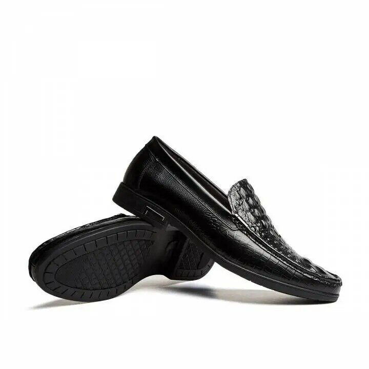Zapatos de vestir con patrón de cocodrilo para hombre, mocasines informales de negocios de alta calidad, a la moda, de lujo, gran oferta, para conducir