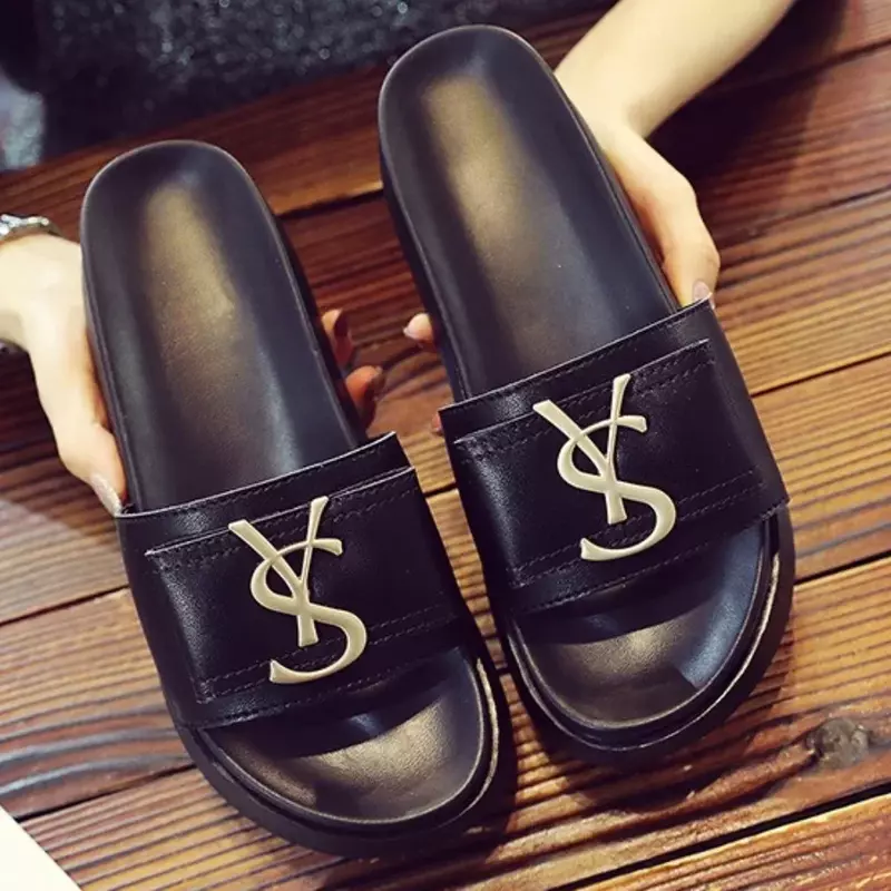 Slippers Summer Shoes Women Platform Design Slides Fashion Letters Ladies Shoes Casual Slipper Indoor Non-slip Slippers Sandals