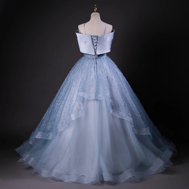 Suknia balowa sukienki na quinceanerę paski spaghetti balowe suknie na przyjęcie urodzinowe formalne okazje Vestido De Anos 15. Sweet 16