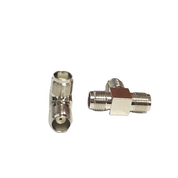1pc NEW TNC Female Jack to 2X Female Jack T Type Splitter RF Coax Adapter Convertor Connector Straight  Nickelplated  Wholesale