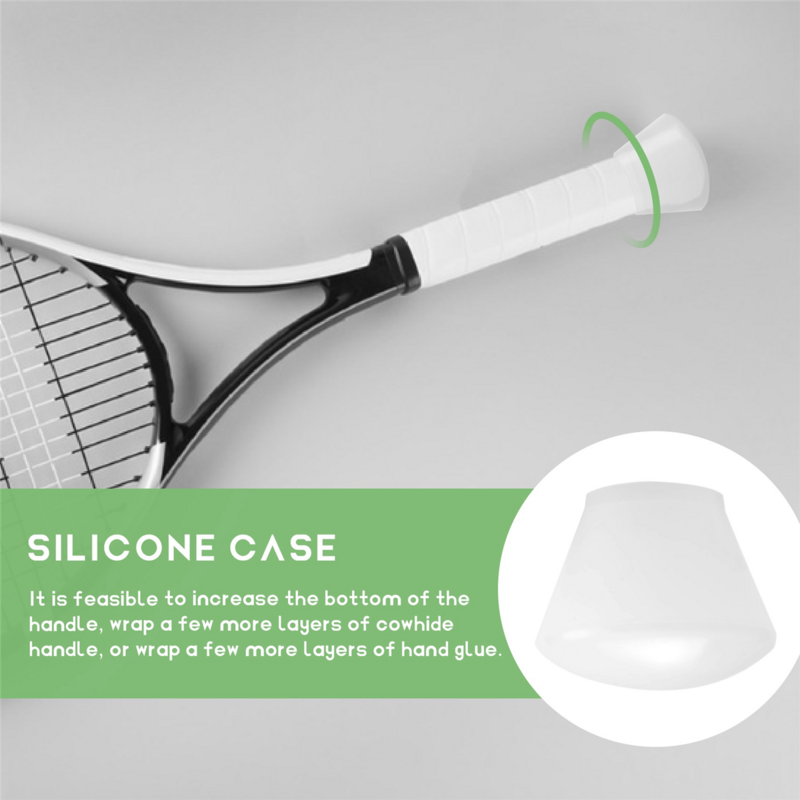Schokbestendige Siliconen Energie Mouw Tennisracket Cover Handgreep Eindkap Bumper Accessoires Grip Ring Racket Sport Overgrip