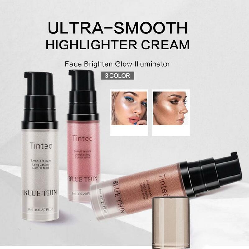 Facial Liquid Highlighter Face Contouring Pearlescent Cosmetics Glow Contour Body Brightener Shimmer Bronzer Illuminator Ma E7B6