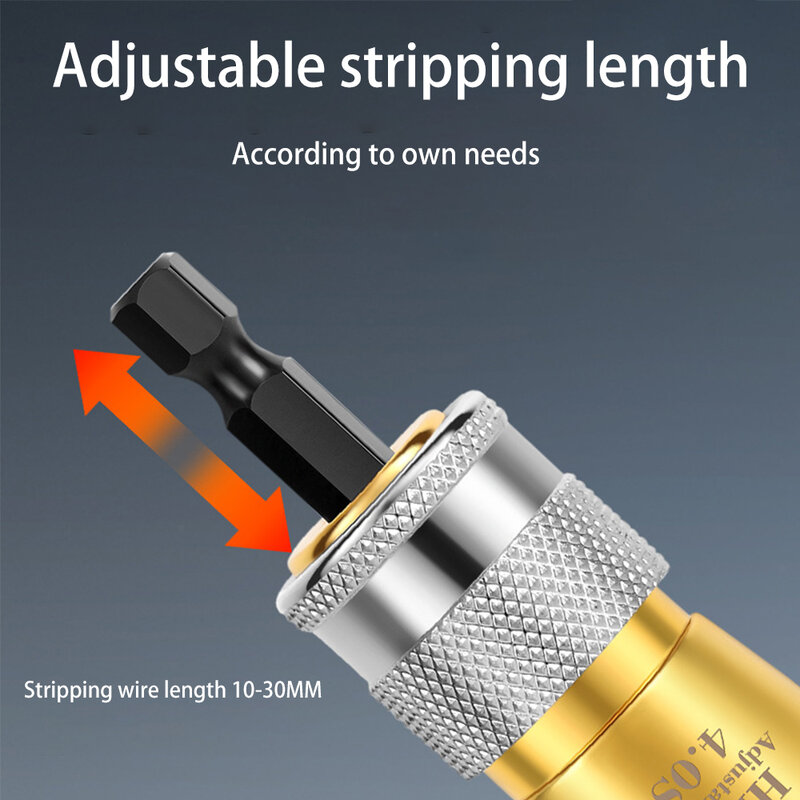 Electric Wire Stripper Knife Hexagonal Handle Electrical Wire Peeling Machine For Power Drill Driver Wire Stripping Tool