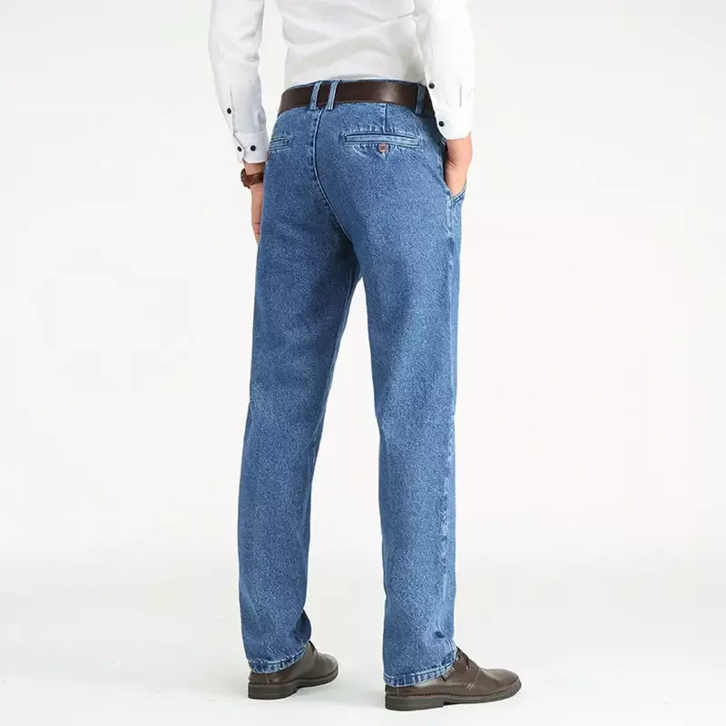 Jean de marque en coton épais pour homme, pantalon décontracté, classique, droit, ample, Denim, taille 28-40, 2021