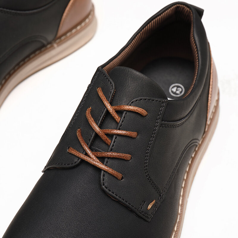 BHKH nuove scarpe da uomo 2022 primavera/estate in pelle Pu scarpe Casual traspiranti stringate stile ufficio Sneaker da uomo d'affari Zapatil