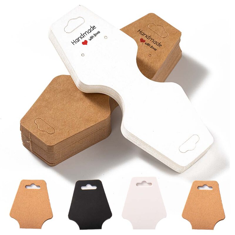 50 Stuks Blanco Papier Display Kaarten Voor Choker Ketting Armband Sieraden Hanger Houder Verpakking Levert Kleine Bedrijven Materiaal