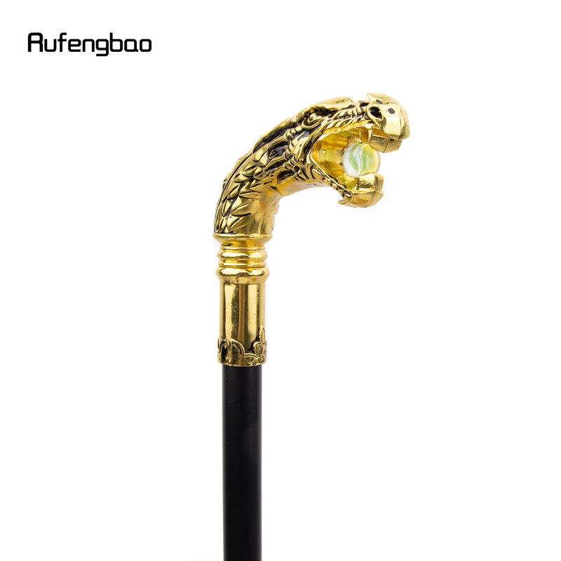 Golden Black Dragon Handle bastone da passeggio di lusso con piastra nascosta Self Defense Fashion Cane Plate Cosplay Crosier Stick 90cm