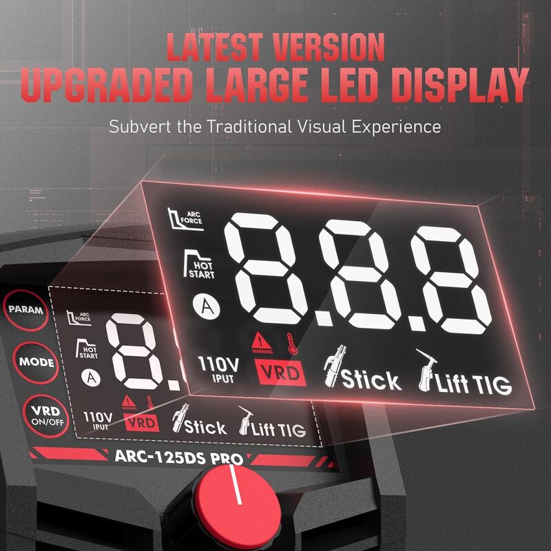 YESWELDER-Mini soldador portátil con pantalla LED grande, máquina de soldadura por arco de 125 amperios, 110V, MMA, Estrella caliente