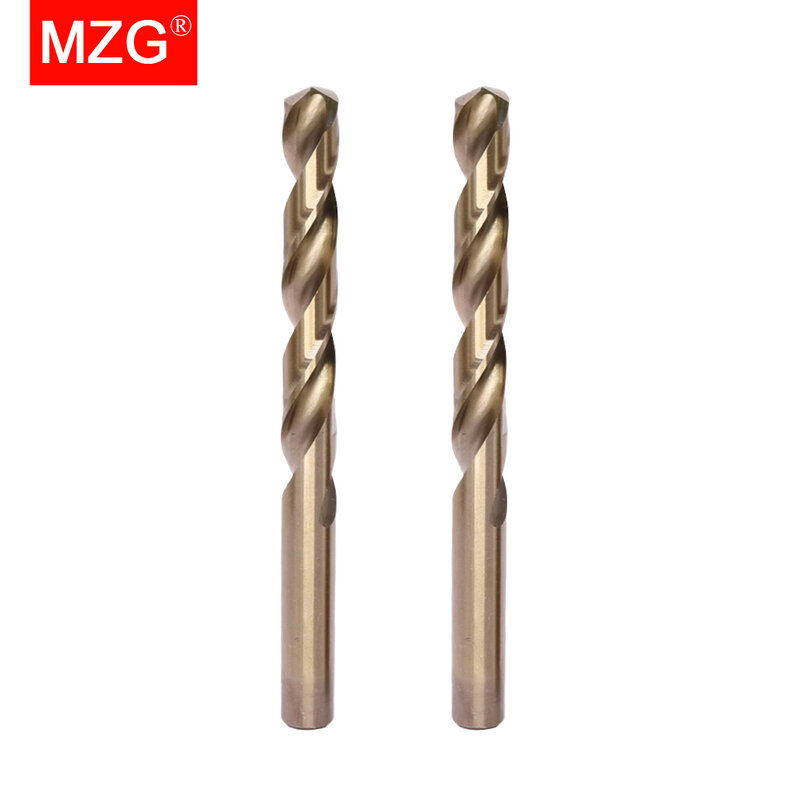 MZG 1.0 - 13.0 MM Pisau Bor Baja Kecepatan Tinggi HSS M35 Panjang Standar Batang Lurus Lapis Kobalt Set Bor CNC