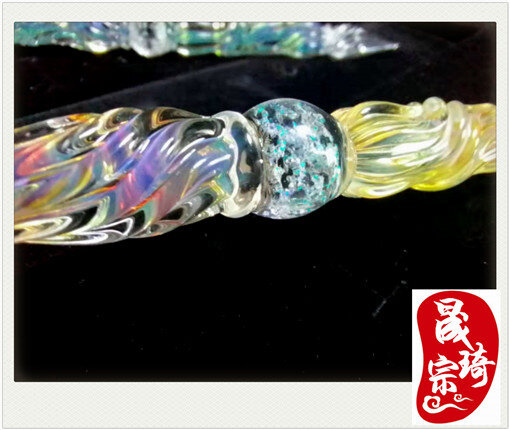 Penna di vetro di alta qualità di lusso penna di cristallo fatta a mano penna Dip cancelleria penna personalizzata