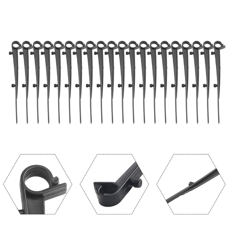Clips de cepillo de canalón universales seguros, compatibles con la mayoría de canalones, fácil instalación, 150mm de largo, 20 piezas, negro