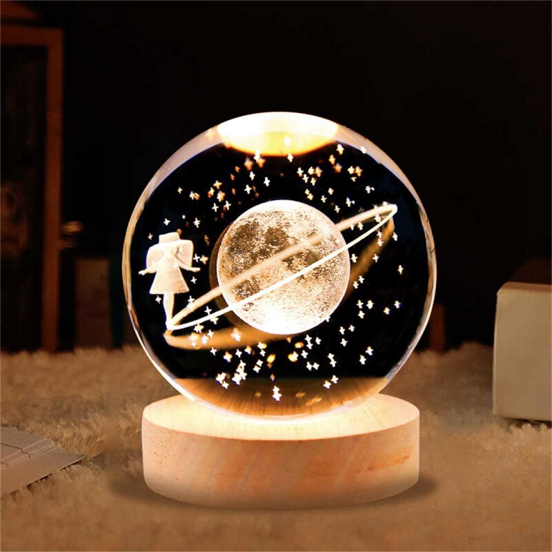 Luminous Starry Sky One Deer Has Your Crystal Ball Small Night Lamp Projection Ambience Light Creative New Strange Small Gift
