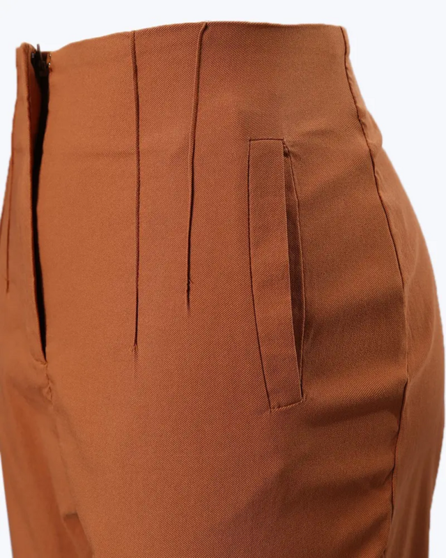 Pantaloni per donna 2023 Business Office Lady pantaloni da lavoro eleganti tagliati a vita alta neri pantaloni femminili All-Match