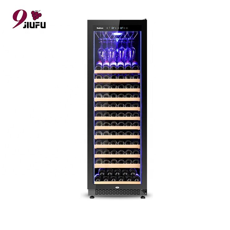 218L Professional Compressor Wine Cooler With Low-E Glass Single Zone 75 Bottles Wine Cabinets