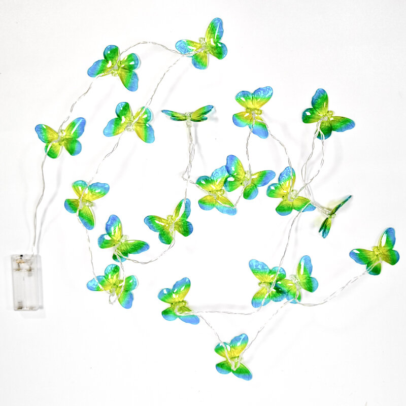 장식 나비 조명 스트링 파티 장식, 보라색 나비 조명, 네온 LED 스트링 조명