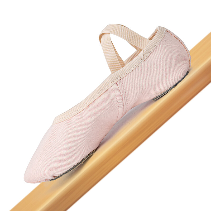 USHINE zapatos de Ballet para mujer, zapatillas de baile de Ballet profesionales elásticas, zapatos de baile de suela dividida para niñas, zapatos de suela suave