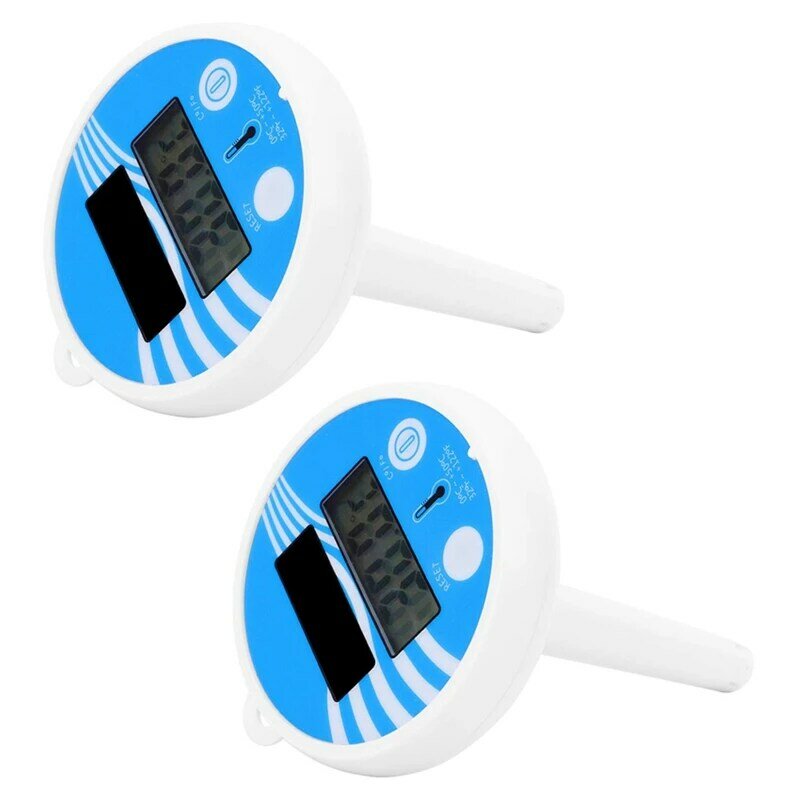 2-częściowy pływający cyfrowy termometr basenowy Mini odporny na łatwy do odczytania termometr wodny ABS do pływania na zewnątrz i wewnątrz z hydromasażem
