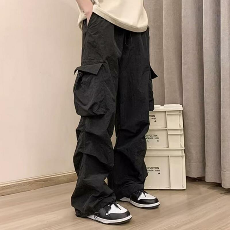 FJMN-Pantalon cargo de travail pour hommes avec plusieurs poches, coupe adt, taille élastique, streetwear à la mode pour les hanches