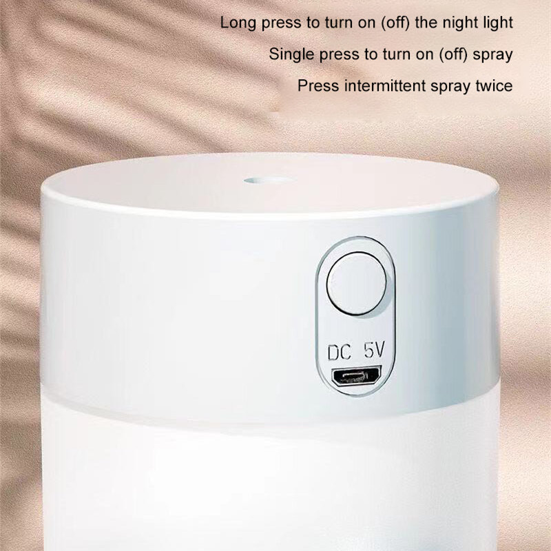 Nawilżacz powietrza ultradźwiękowy dyfuzor zapachu przenośny opryskiwacz Mist Maker USB olejek Atomizer LED lampa Humidificador