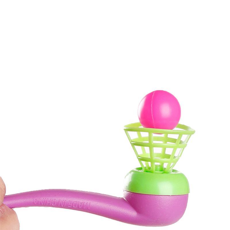 Zabawkowa piłka do rur dla dzieci zabawkowa piłka dmuchanie fajki balansujące gra balansująca dmuchanie prezenty urodzinowe losowy kolor zabawna impreza