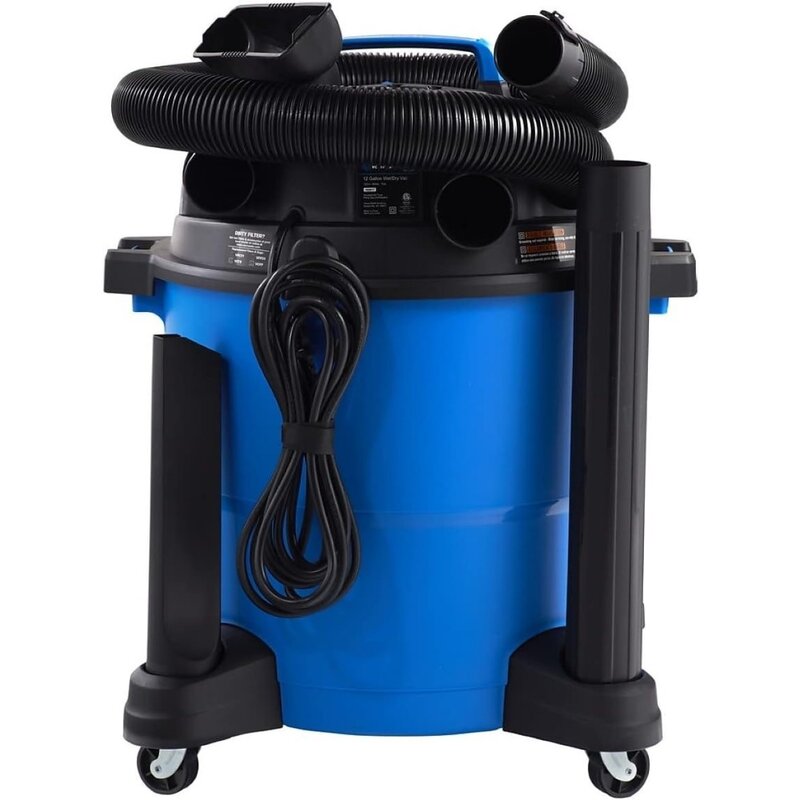 12-GALLON Corded Canister Vacuum Cleaner Bagged, Blue (VOC1210PF)