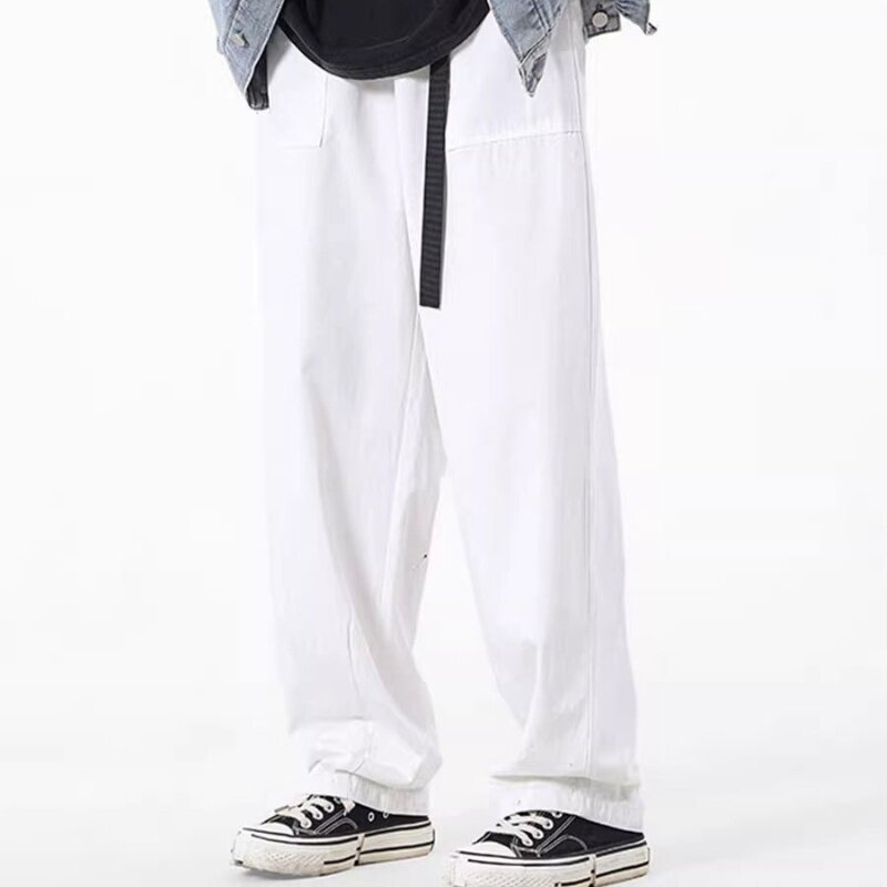 Мужская весенне-осенняя американская винтажная свободная прямая трендовая пара карго, рабочая одежда в стиле High Street