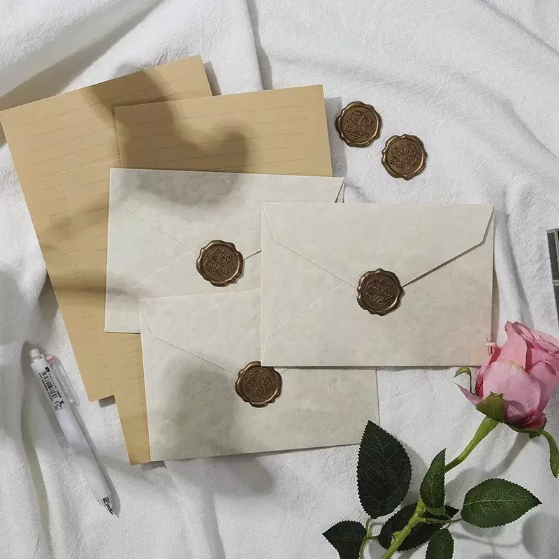 5 pezzi di buste di carta spessa per lettere busta di contanti di alta qualità sacchetto di carta Kawaii inviti per feste di matrimonio biglietti cartoline Cover