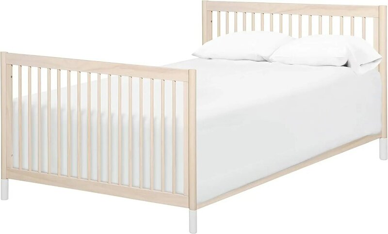 Łóżeczko rozkładane Babyletto Gelato 4 w 1 z konwersją łóżeczka dziecięcego w kolorze pranym naturalnym i białym, (sprzedawane osobno materac)