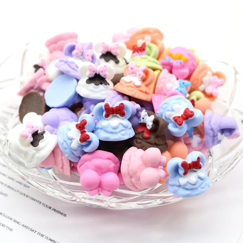 10pcs Resin Ice Cream Pop-stick DIY Material 3D Silicone Charms Pendant for Jewelry Making Decoration Pencil Cases Supplies