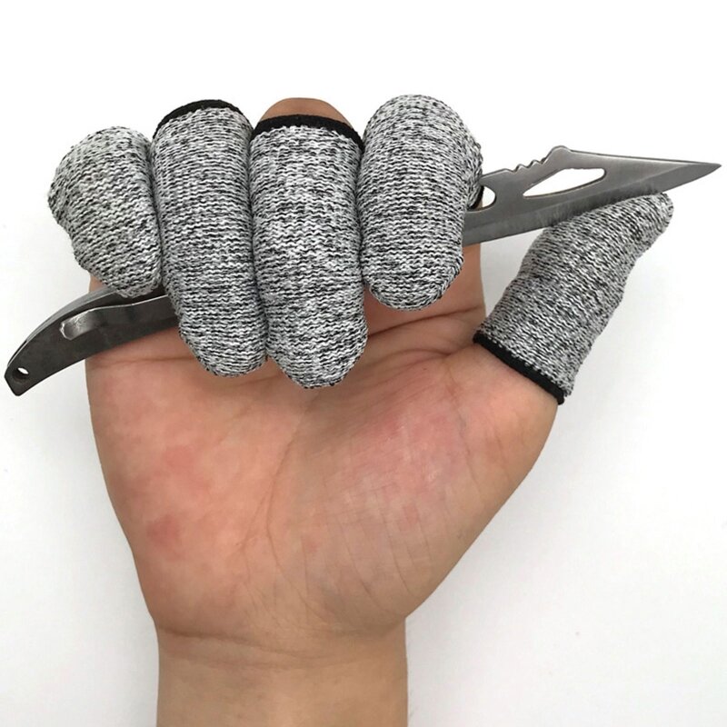 10 PCS Berços Dedo Resistentes Corte Protetor Dedo Capas para Escultura Cozinha