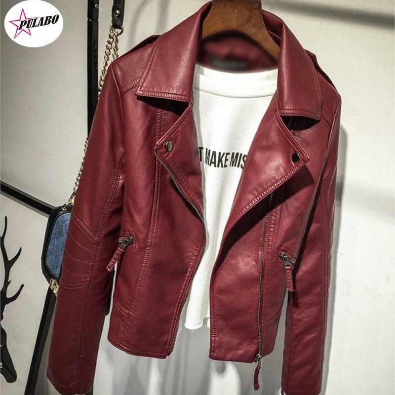 Куртка pulab из ПУ кожи женская, крутая облегающая короткая мотоциклетная куртка, осеннее пальто, базовая уличная верхняя одежда