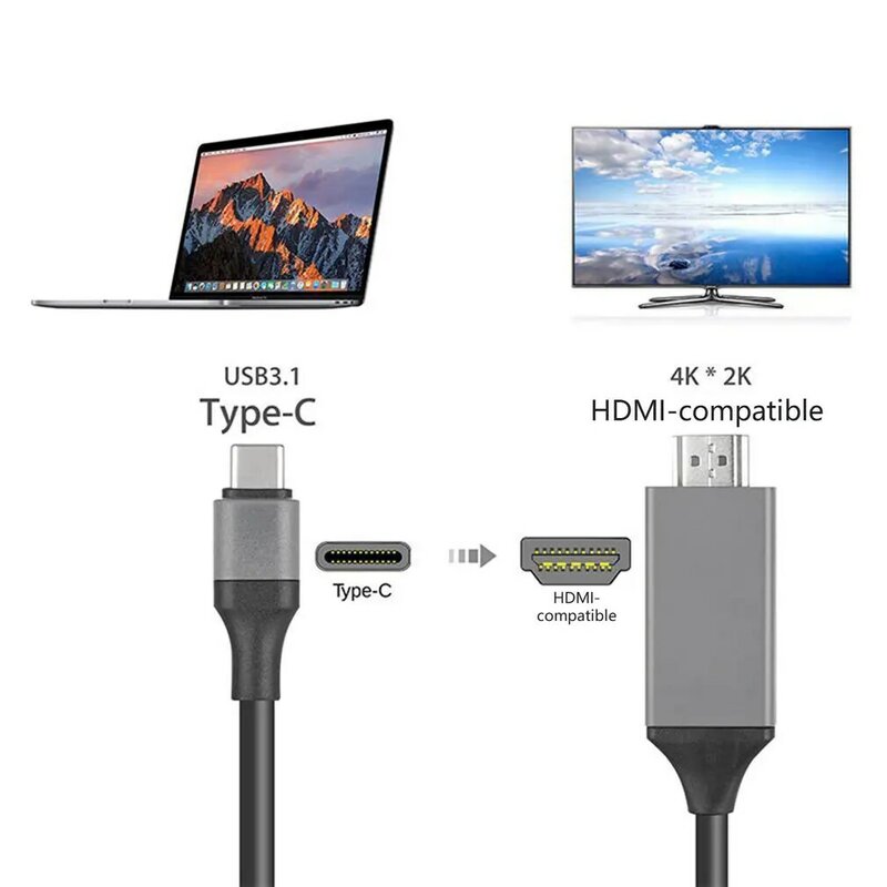Para samsung galaxy note 8 9 s10 + mais tipo-c USB-C para hdtv compatível com hdmi 4k estender conversor hdtv USB-C